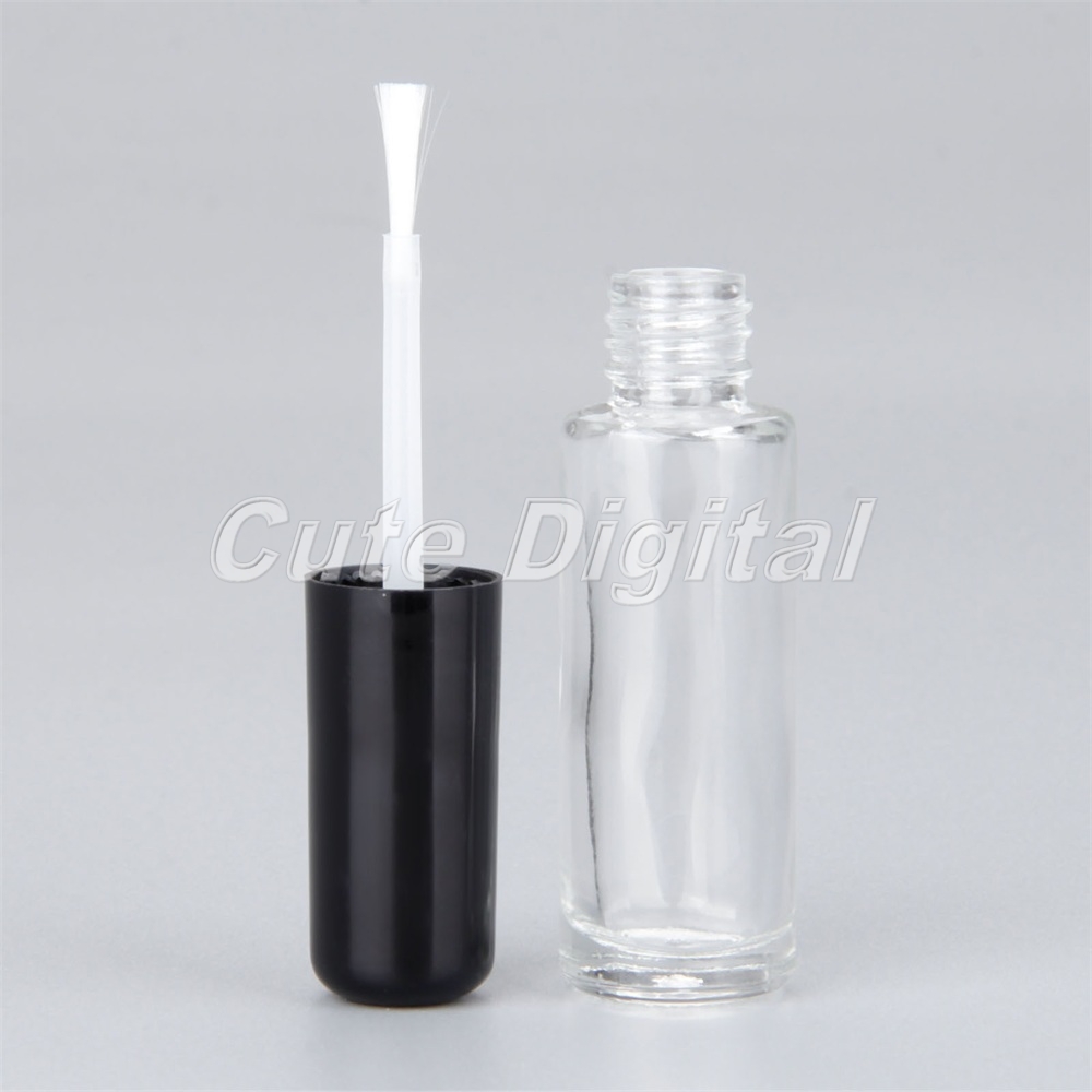 1/5Pcs Clear Glass Empty Nail Polish Oil Bottle With Brush Refillable Manicure - Picture 7 of 8