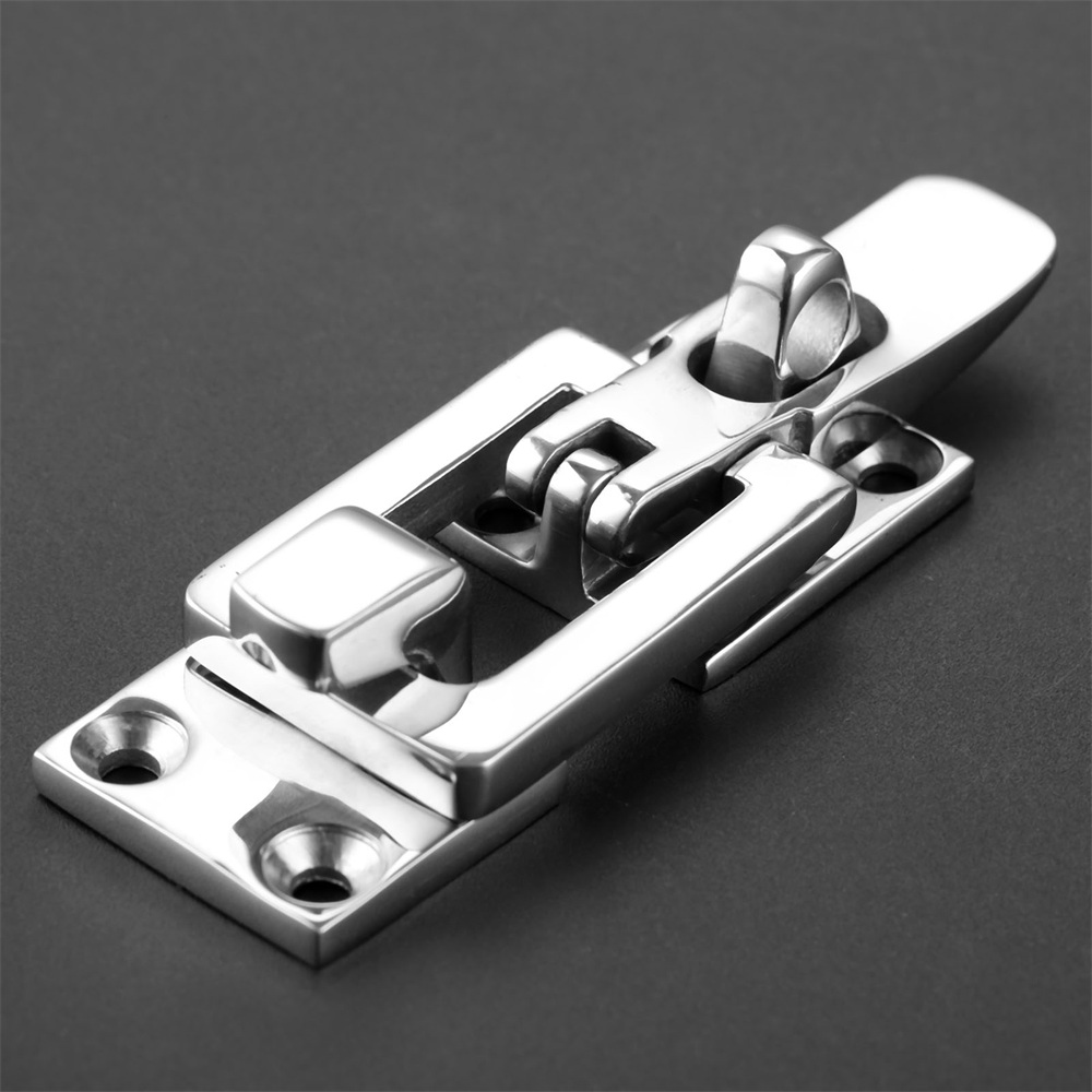 1 x Anti-Rattle Latch Fastener Buckle Silver Stainless Steel 316 70mm x ...