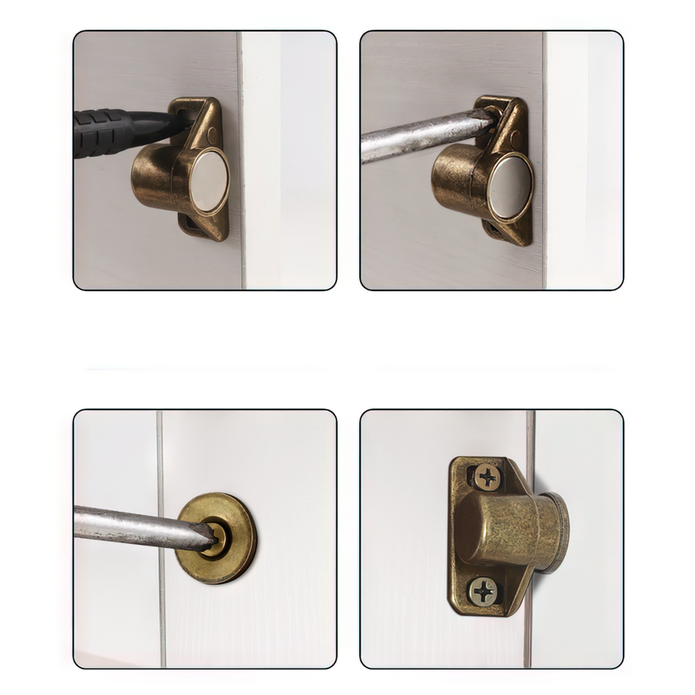 Magnetic Cabinet Door Catch - Strong Hold Latches For Kitchen, Wardrobe & More