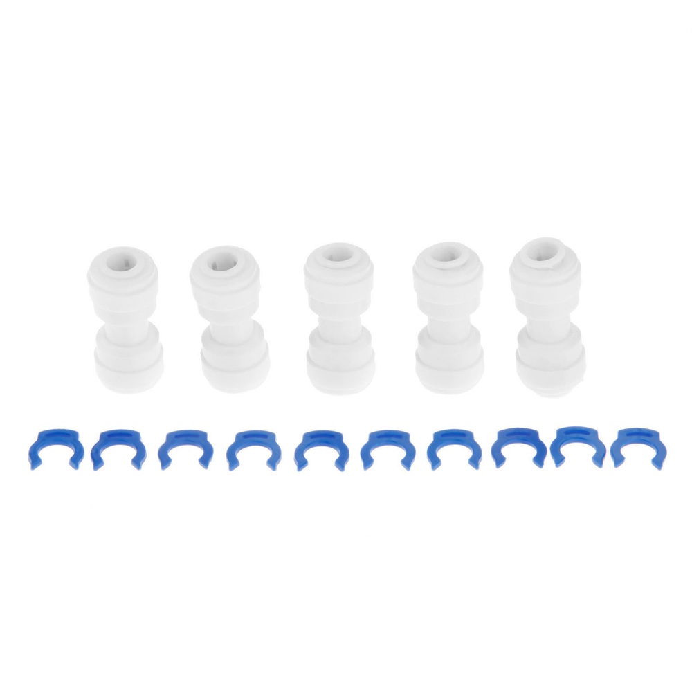 Straight Water Filter Connectors Coupling RO System Pipe Connection Fitting 5pcs