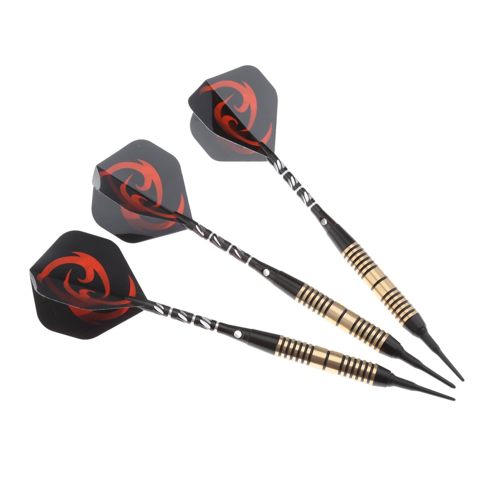 3X Plastic Soft Tip Darts Brass Barrel For Electronic Dartboard Pro Competition
