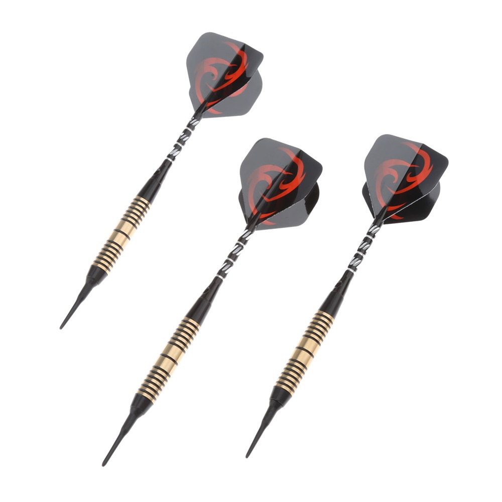 3X Plastic Soft Tip Darts Brass Barrel For Electronic Dartboard Pro Competition