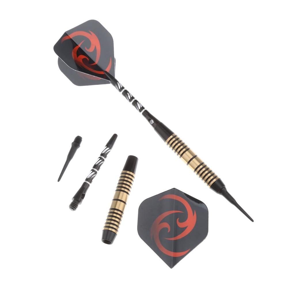 3X Plastic Soft Tip Darts Brass Barrel For Electronic Dartboard Pro Competition