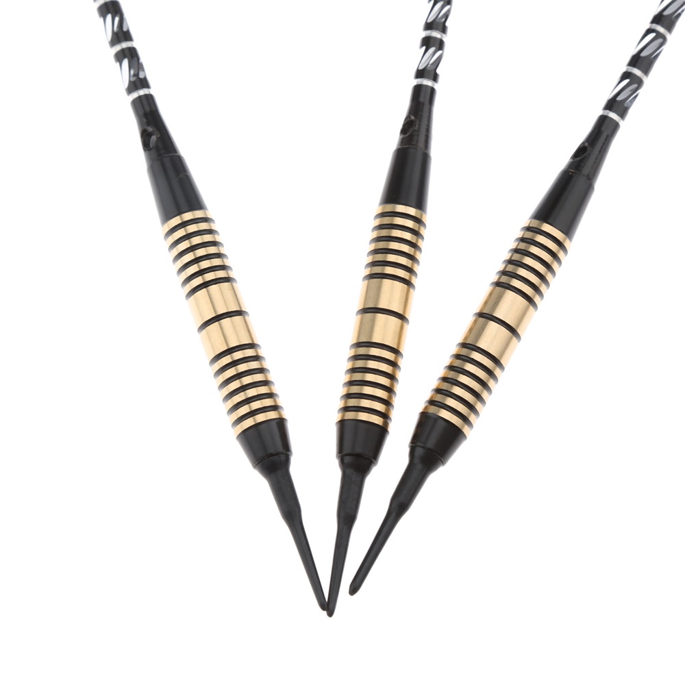 3X Plastic Soft Tip Darts Brass Barrel For Electronic Dartboard Pro Competition