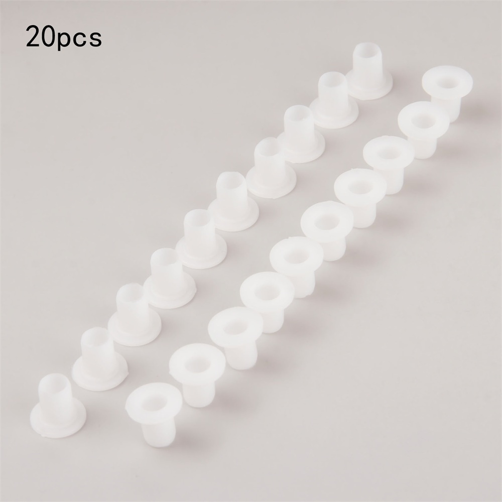Roller Skating White Plastic Spacers Inline Skate Bearing Bushing Spacer 20Pcs